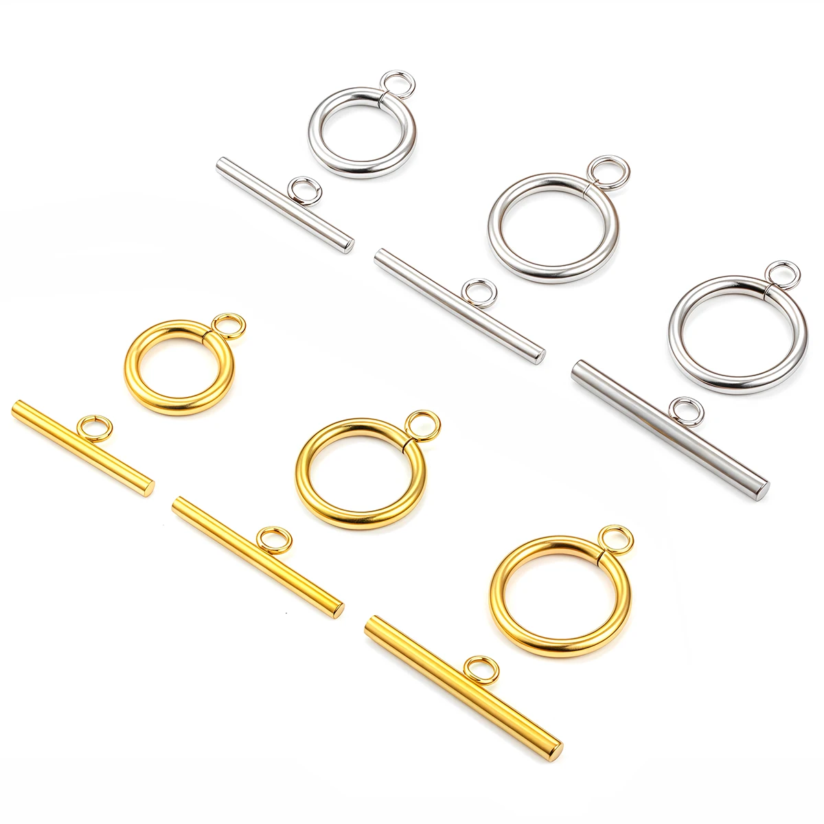 4 セットステンレス鋼 OT クラストグルクラスプ 18 k ゴールドネックレスコネクタブレスレットフック DIY ジュエリー作成アクセサリー