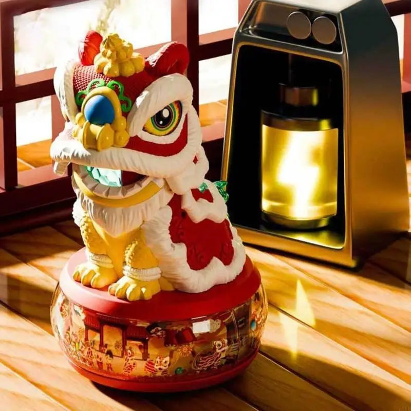 Interactive Childrens Toy Lions Featuring Automatic Head Movement Color Changing Lights and Sound Effects A2UB