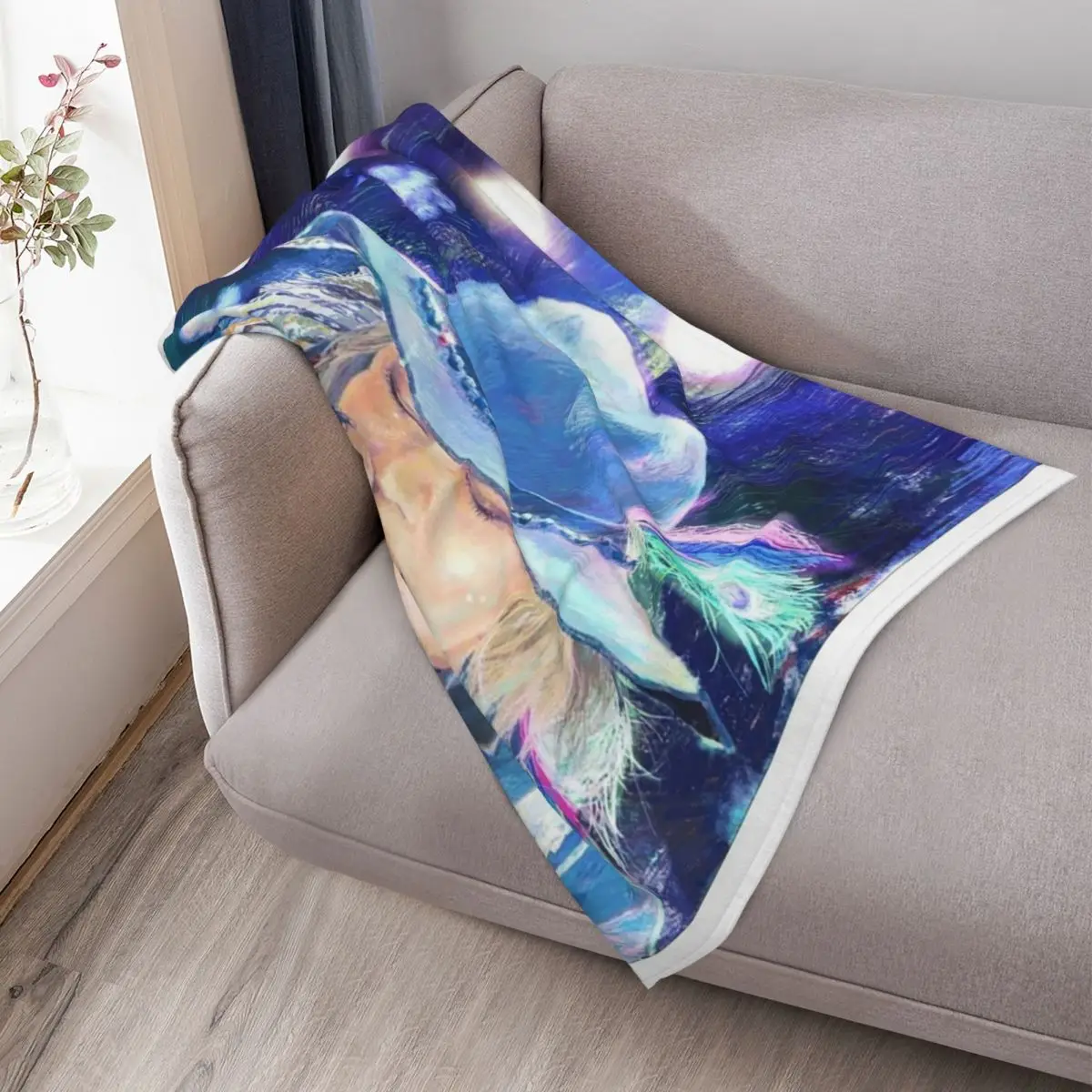 بطانية رمي hitomi no jyunin من علامة تجارية فاخرة مزخرفة بطانيات حرارية صيفية