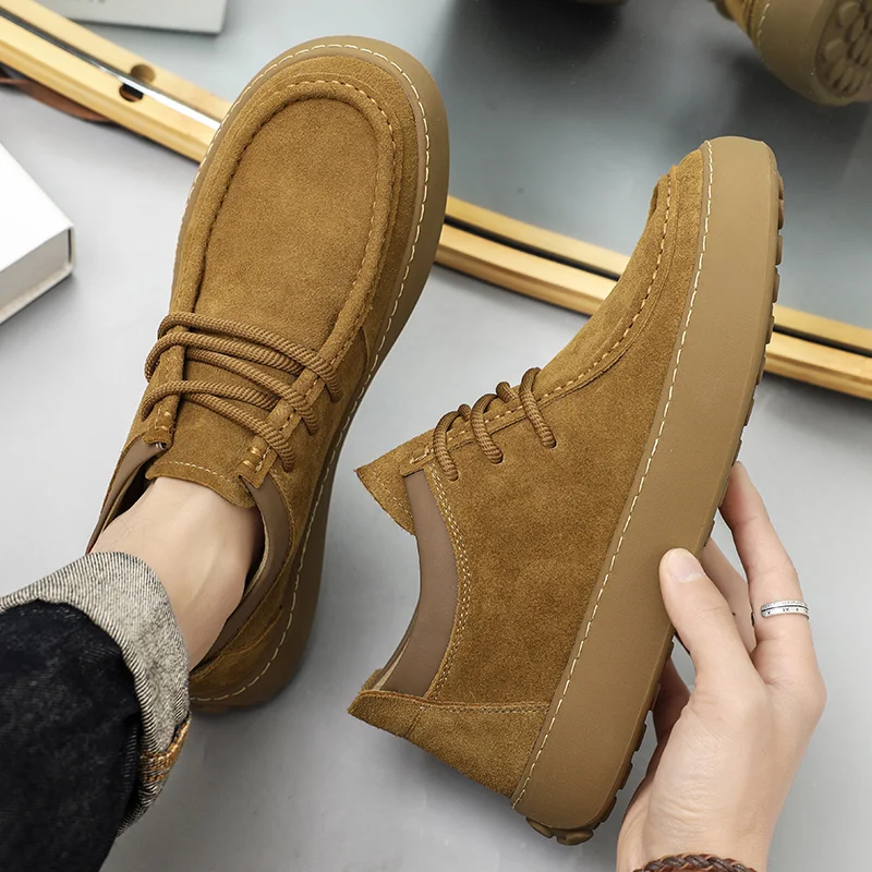 Men Casual Sneakers Summer Breathable Suede Loafers Classic Handmade Retro Shoe for Men 2024 New Fashion Comfortable Loafers