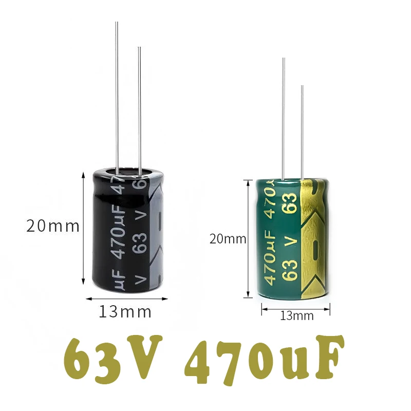 

(10PCS)63V470UF 10x20mm 13x20mm Brand new genuine electrolytic capacitor 470uF 63V