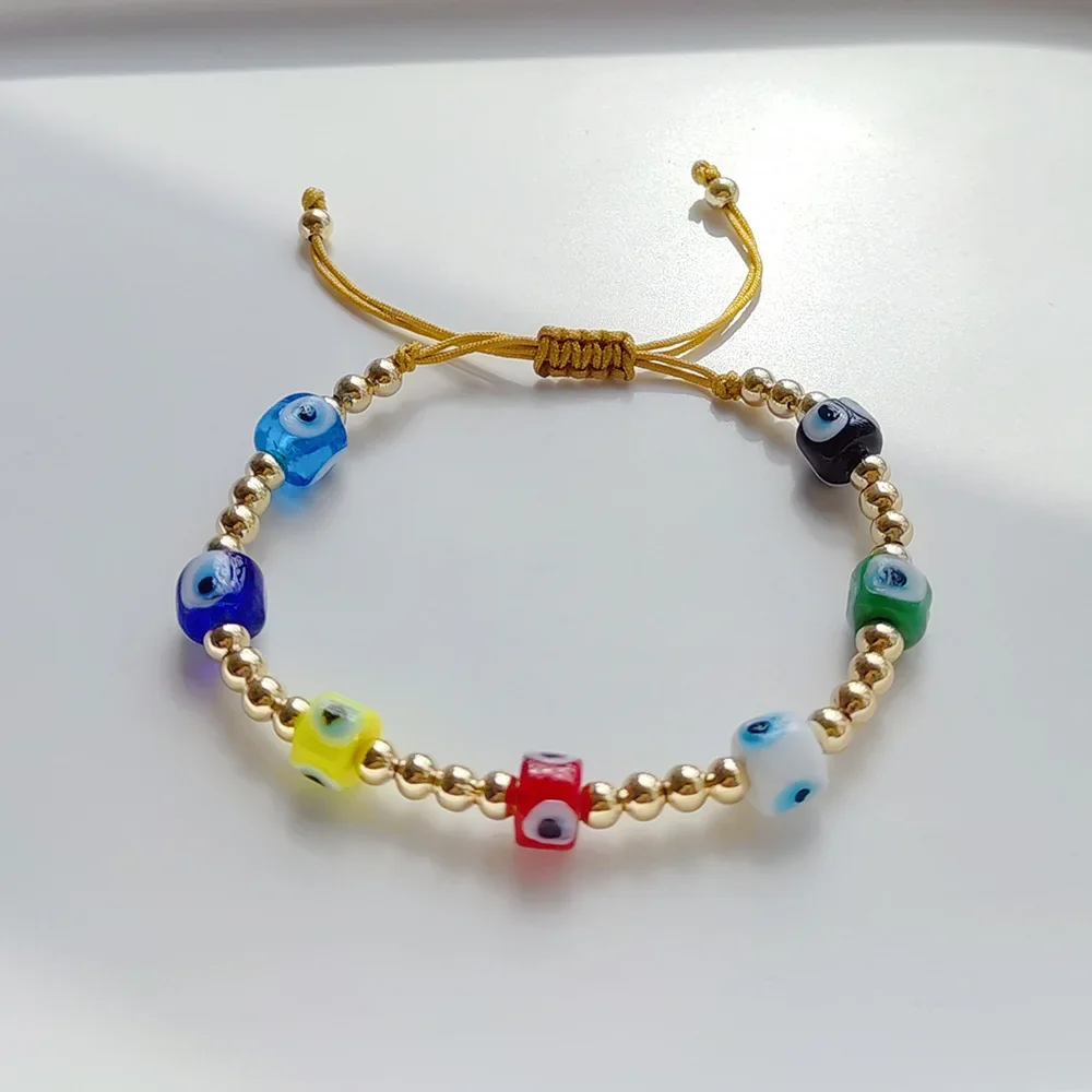 Beaded bracelet Creativity Pattern Eye Hand weaving Adjustable Bohemia Female Trend Simplicity Rice bead bracelet