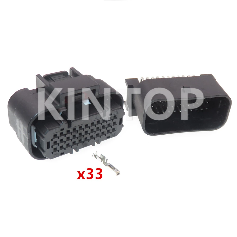 1 Set 33 Pins 33P AC Assembly Auto Low Current PCB Plug 1554458-2 1554461-2 1554461-1 Car ECU Electric Wire Waterproof Socket