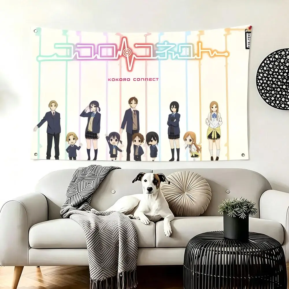 Psychological Drama Anime K-Kokoro Connect Flags  For Living Room Home Dorm Decor Wall Outdoor Camping Party Banner Gifts
