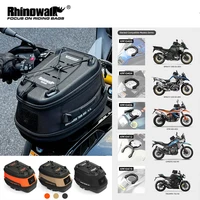 Bolsa magnética para tanque de motocicleta Rhinowalk de 6.5L, impermeable, de liberación rápida, antirrobo, con cubierta para la lluvia, para BMW, SUZUKI, KTM, CFMOTO