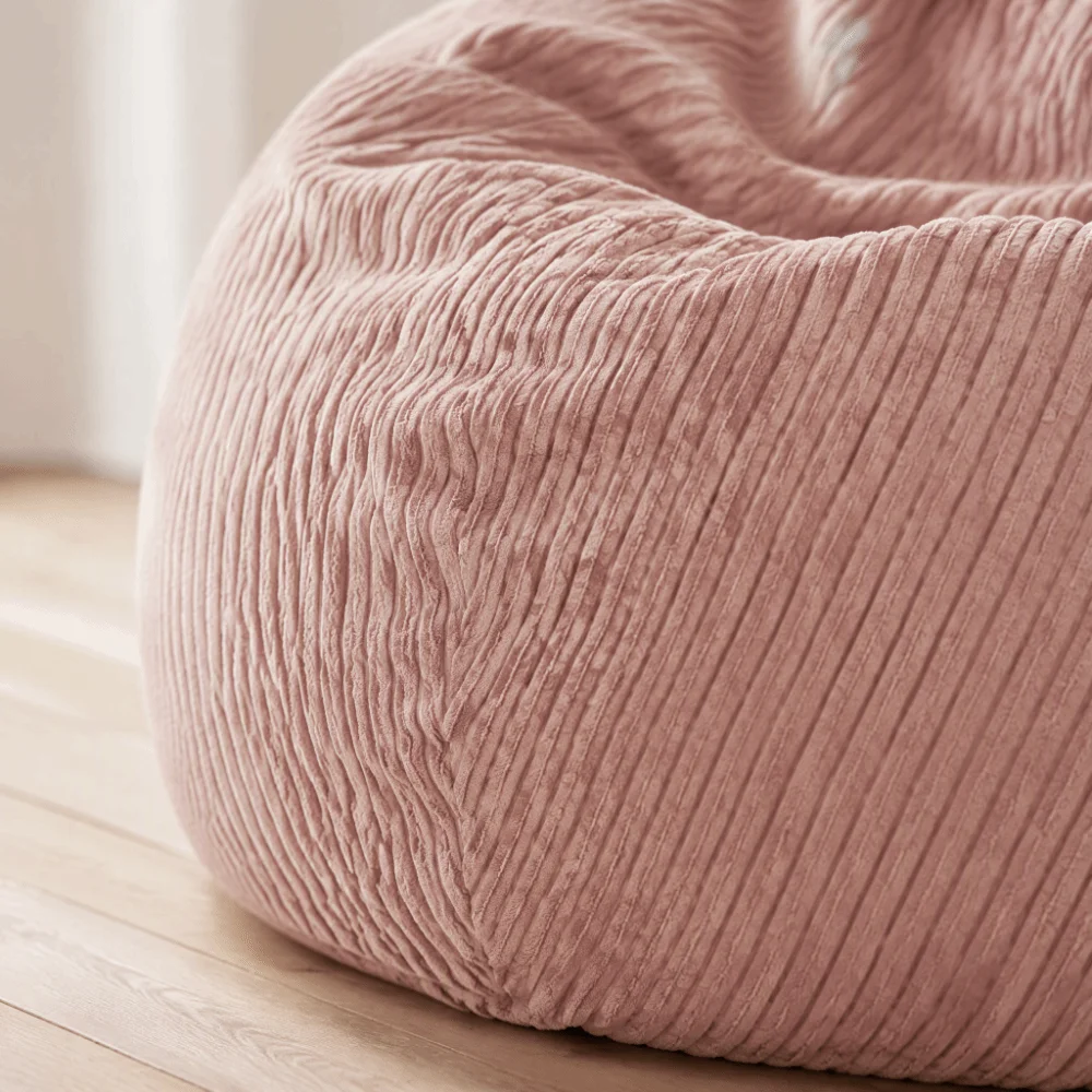 Corduroy Bean Bag Cover Washable Cover Removable Cover Beanbag Slipcover Without Inner Filler Single‑Seat Lazy Sofa Cover