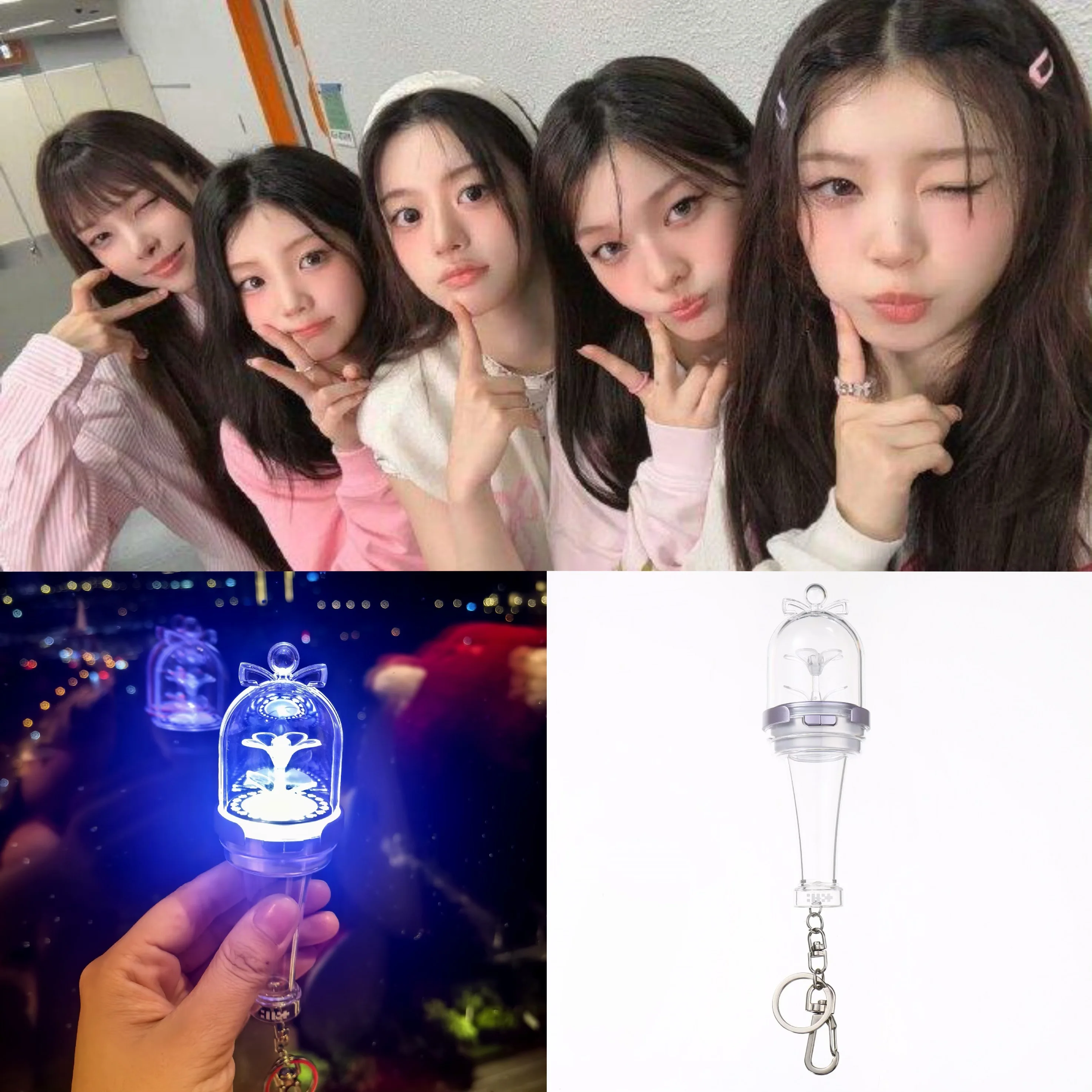 Kpop Idol ILLIT Мини Поддержка концерта Подвеска-палка Брелок YUNAH MINJU MOKA WONHEE Ручной светильник Оснащены фанатам Подарок