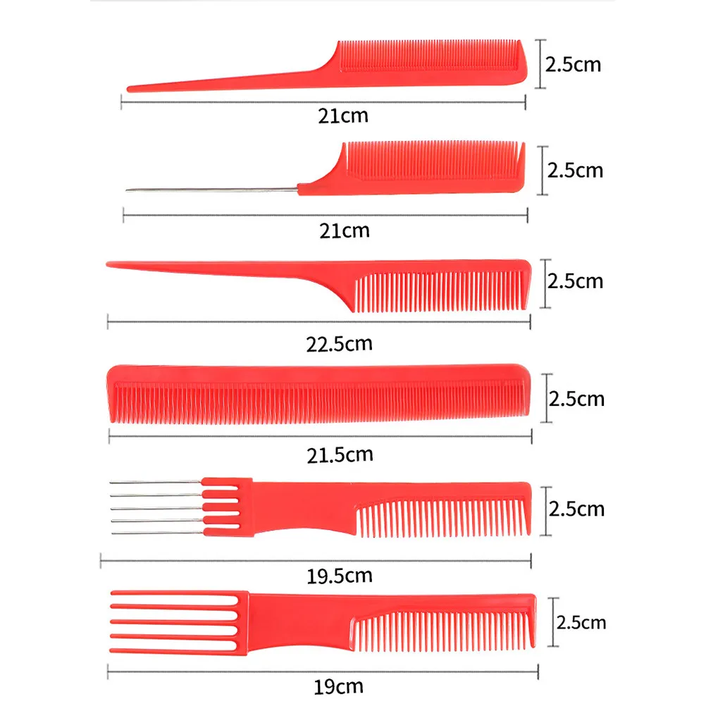 20Pcs Hair Salon Comb Set Creative Plastic Hairdressing Combs Smooth Teeth Comfortable Scalp Hair Comb for Daily Use 2