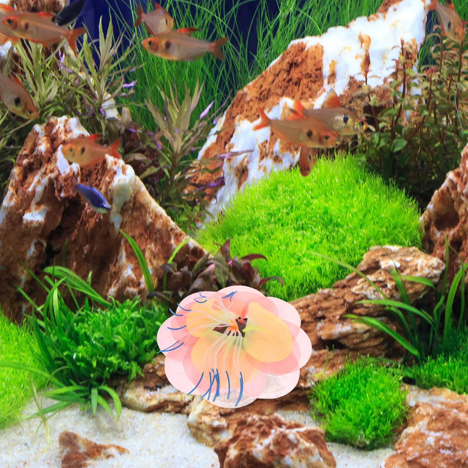 

Silicone Luminous Coral Ornament Simulation Water Grass Aquarium Landscape Decoration Fish Tank Plants Realistic Craft