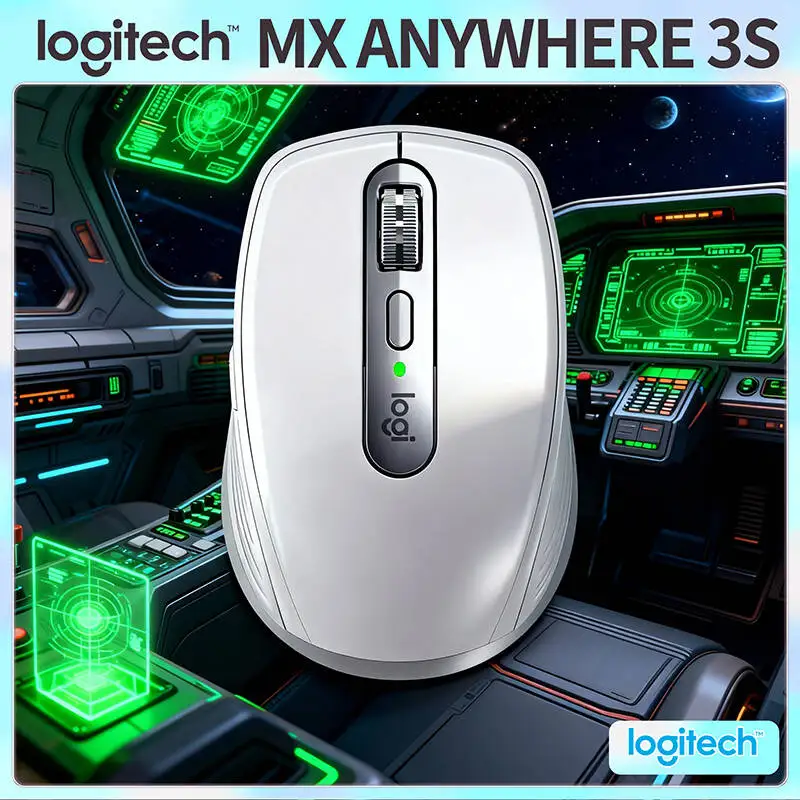 

Logitech MX Anywhere 3S for Mobile Work, Compact Design, Silent Clicks, Tracks on Glass Surfaces
