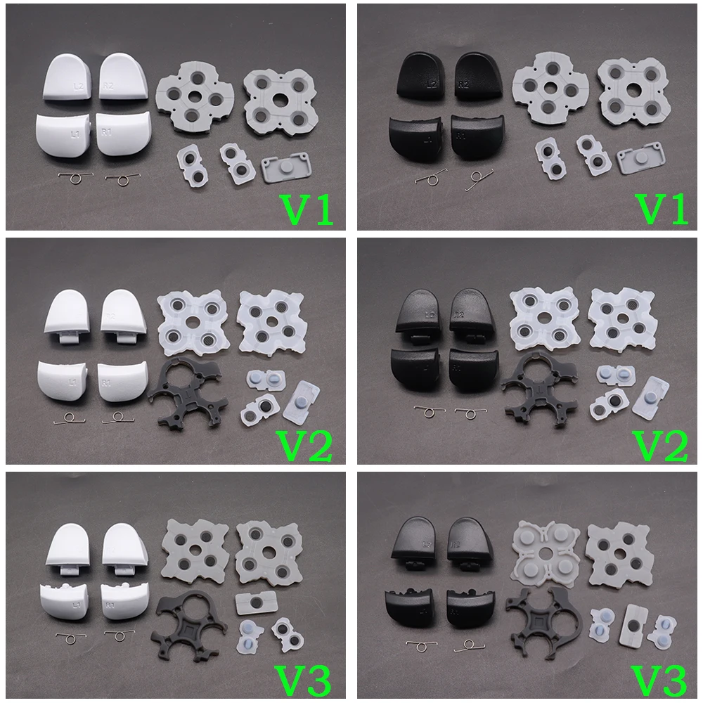 2-10Set R1 L1 R2 L2 Trigger Button Springs Kit & Silicone Rubber Pad Button For PS5 BDM-010 020 030 Gamepad Controller Part