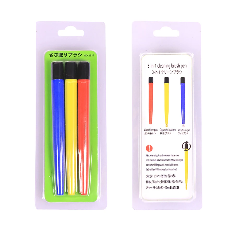 watch repair tool,steel wire brush, fiber brush, copper wire brush, rust removal cleaning pen, cleaning circuit board, watch