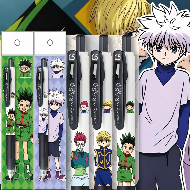 Hunter Hunter Gon Freecss Killua Zoldyck 0.5Mm Bullet Tip Black Retractable Gel Pen School Exam Office Use Gel Pen Friend Gift