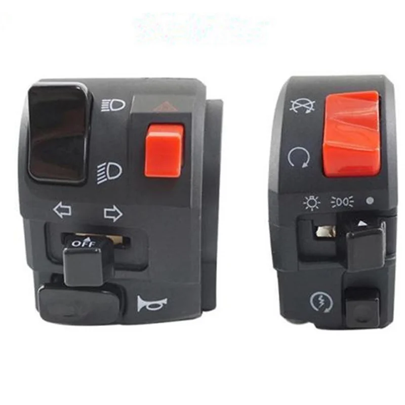 AB56-Universal Motorcycle Modified Handlebar Control Switch 7/8Inch / 22Mm Handlebar Switch Turn Signal Fog Lamp Start