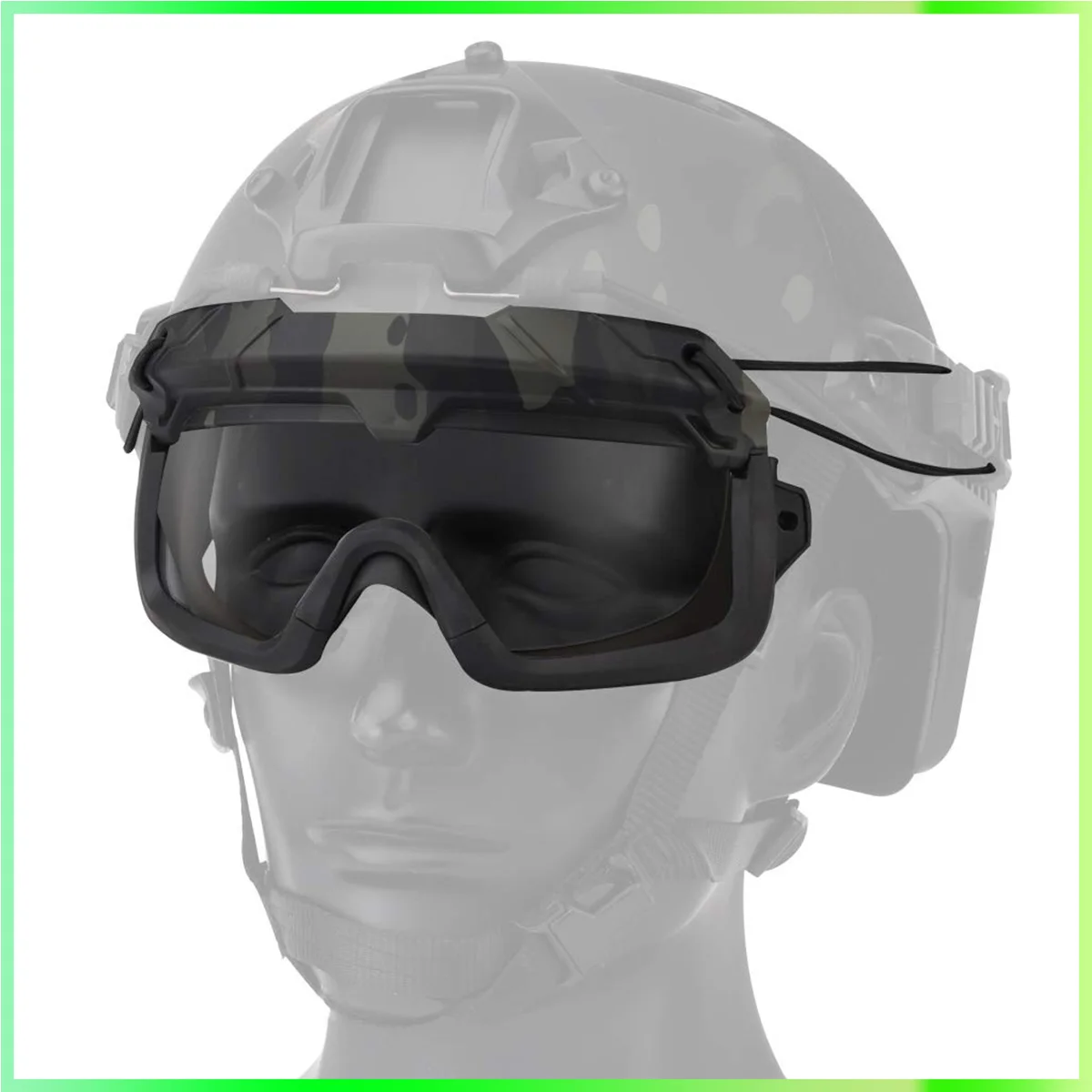 FANDAO Tactical Anti Fog Safety Protection Glasses 2 Modes Goggles Glasses for Airsoft Hiking Paintball Hunting