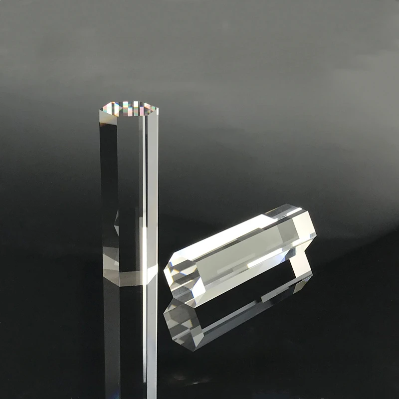 22x55 16.4X60mm Hexagonal Prism Light Guide Column  Optical Glass Physics Science Experiment