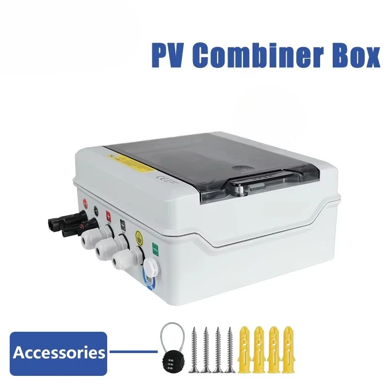 YRO 1 in 1 Out 1000V Solar Combination Safe Key Lock Box AC/DC Pv String Combiner Box Solar Panel Connector Junction Box