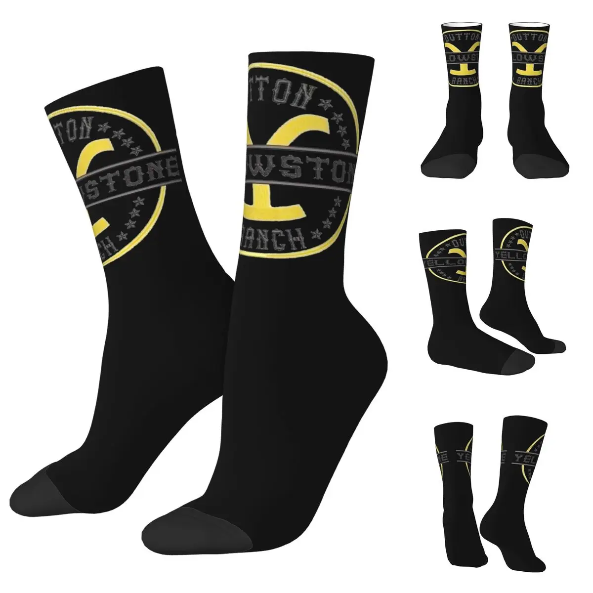 

Cowboy Et De Yellowstone Dutton Ranch cosy Unisex Socks,Cycling Happy 3D printing Socks,Street Style Crazy Sock