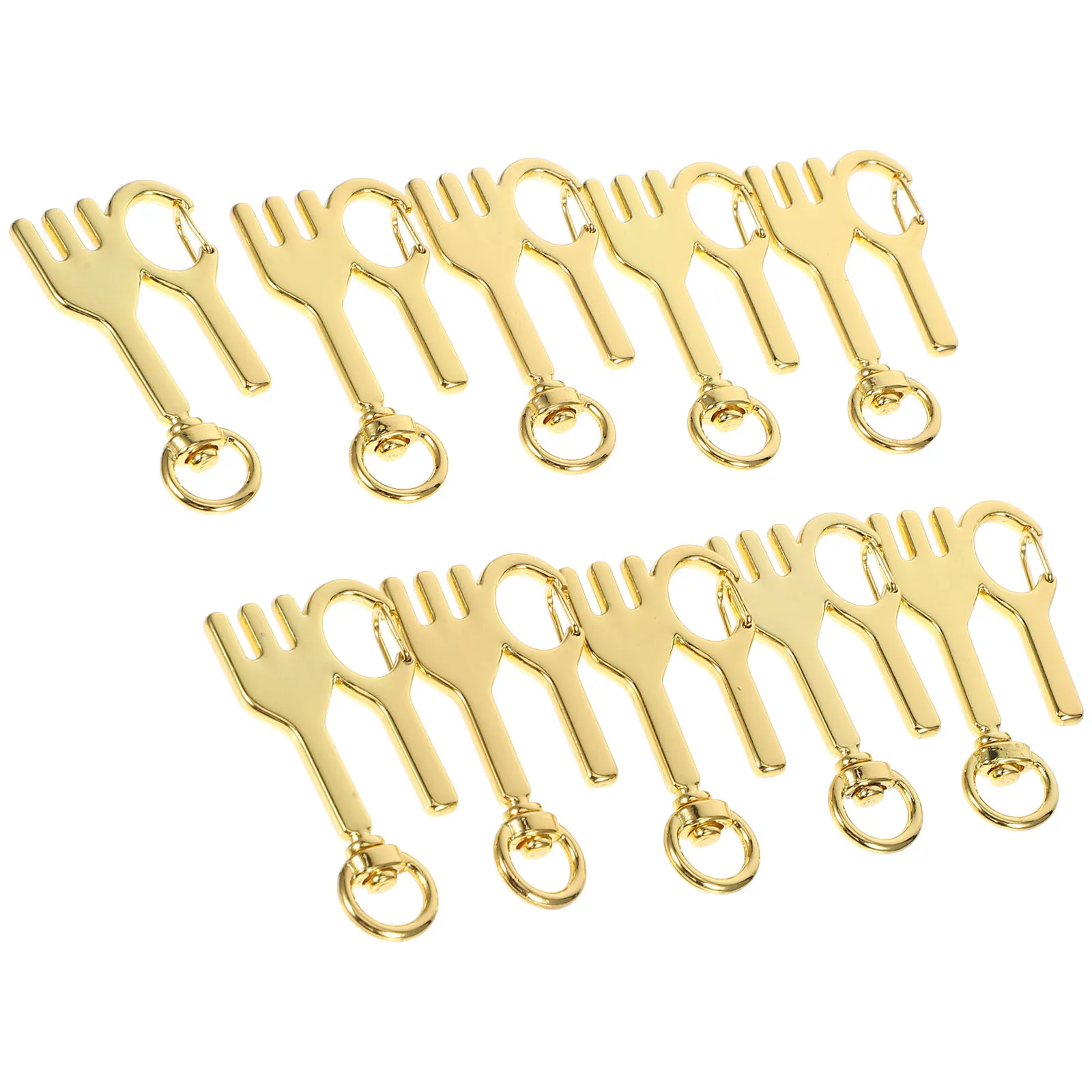 

10pcs Fork Creative Charms Decorative Hanging Small Golden Diy Jewelry Accessories Craft Supplies