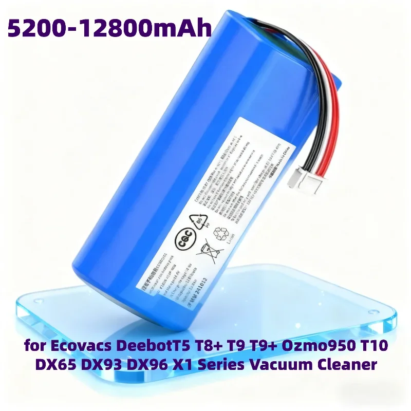 

Аккумулятор S10-LI-144-5200 ёмкостью 12800 мАч, замена для роботов-пылесосов Ecovacs Deebot T5, T8+, T9, T9+, Ozmo950, T10, DX65, DX93, DX96, X1 Series