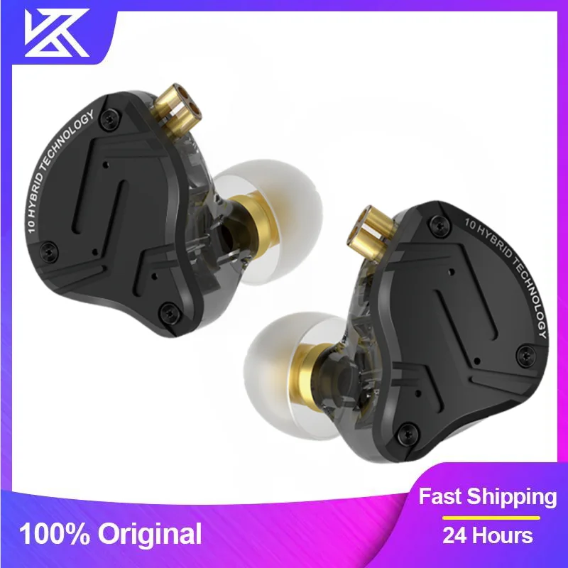 Kz zs10 pro x alta fidelidade baixo metal híbrido no ouvido fone de ouvido 4ba + 1dd 5 driver esporte cancelamento ruído iem com fio fones jogos