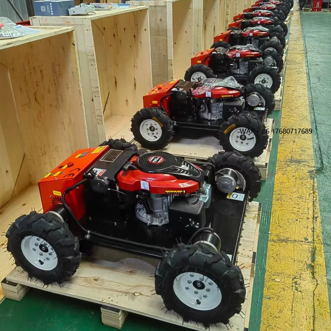 

Four DC 24V Motors Anti-skid Wheels Smooth Control 110KG Load Four-wheel Drive Remote Control Lawn Mower