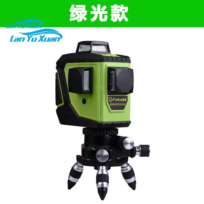 

3D Wall Sticker Line Gauge 12-line Level Gauge Infrared Lithium Battery Green High Precision Automatic Leveling