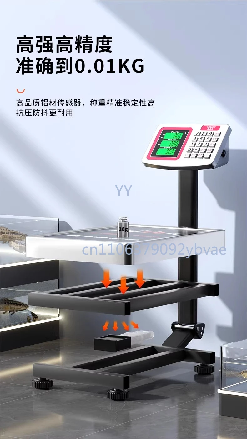 

Bench Scale Stainl Steel 150kg 100kg Waterproof Folding Electronic Scale