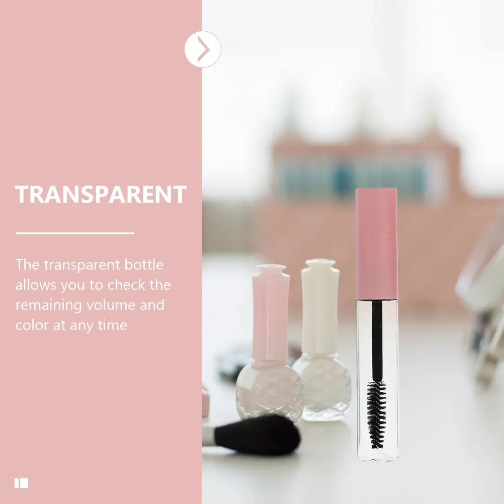 10 pçs garrafas de rímel premium lavável vazio tubos de brilho labial portátil conjunto recipiente delineador para maquiagem kits diy rosa