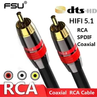 Coaxial Digital Audio RAC Cable SPDIF RCA to RCA Cable Audio Video Male for DVD Projector TV Speaker Amplifier 0.5M 1M 2M 3M 5M