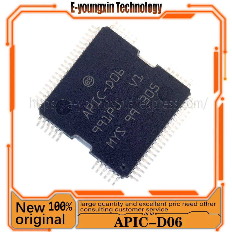 1-10PCS APIC-D06 APIC D06 Computer Injector Control Driver Module Chip IC QFP64 For Renault Koleos Automotive Engine