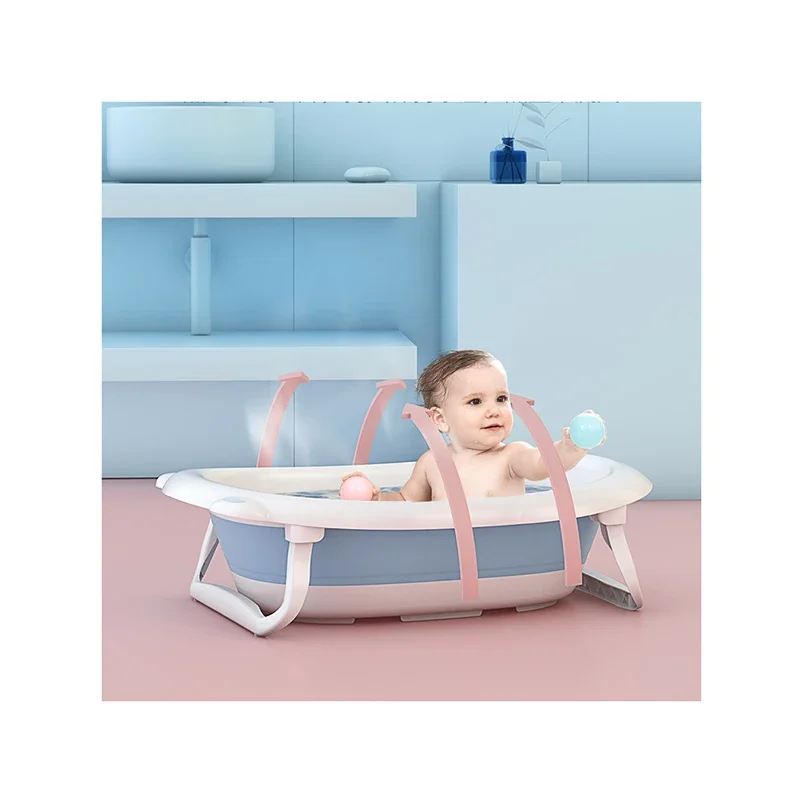 Hot supply baby body washing tub newborn folding baby bathtub