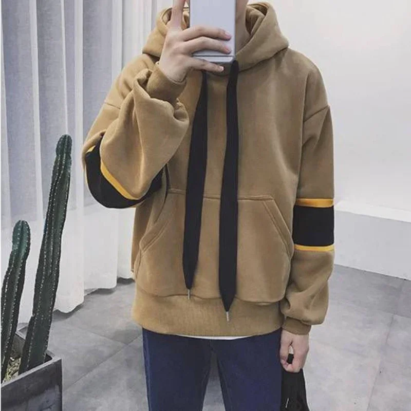 Green Hoodies Men\'s Clothing Hip Hop Pastel Color Hooded Simple Korean Sweatshirts for Man Style Funny New in Sweat Shirt Luxury