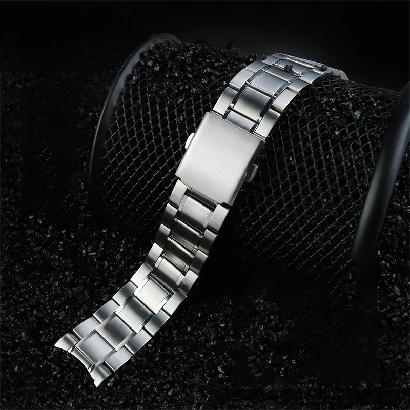 For Casio Watchband MDV-106 MDV-107 MDV-106D MTP-VD01 Stainless Steel Metal Men Strap Wristband 22mm Arc mouth Watch Band