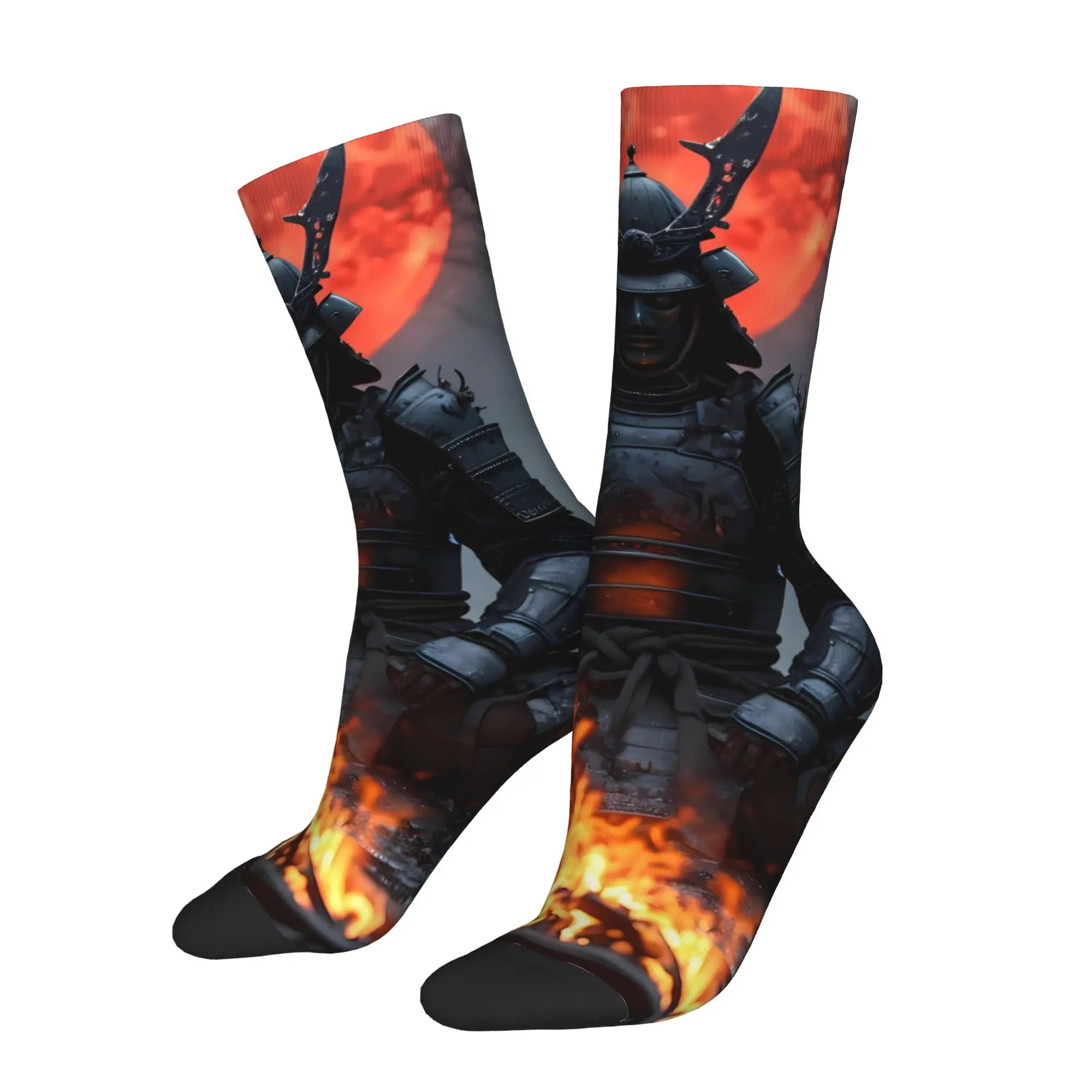

Samurai Warrior Katana Sword Men Novelty Athletic Socks Cycling Design for All Seasons