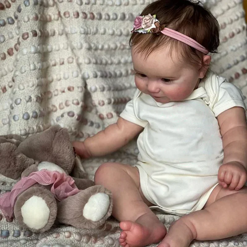 50CM Reborn-poppen Zacht volledig siliconen lichaam Waterdicht Levensecht Realistisch Zichtbare aderen Huidskleur Baby Reborn Doll Kit Meisjescadeau