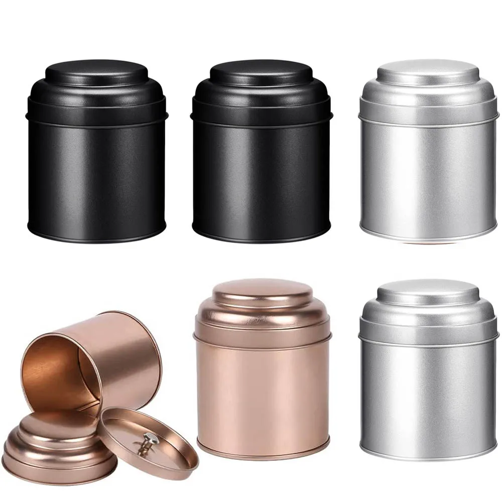 

Tea Tin Canister with Airtight Double Lids for Loose Tea Mini Tea Storage Containers for Storage Teas Bags Coffee Sugar