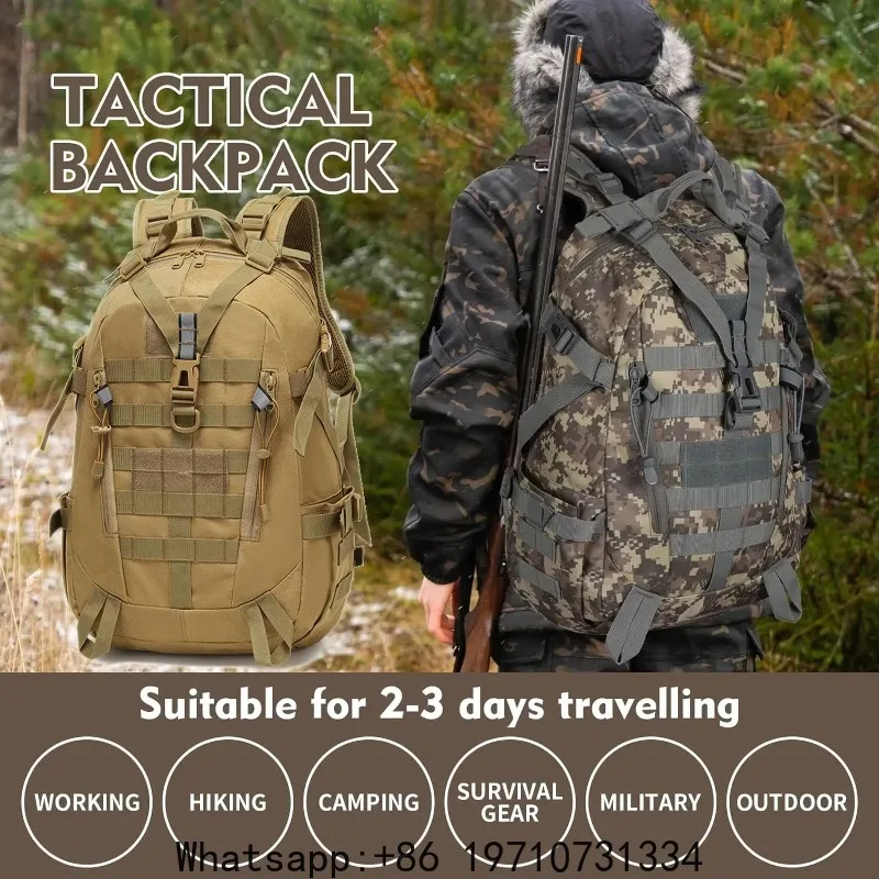 2026 Tactical Reflective Molle Camo Backpack – Assault Rucksack for Outdoor Hiking Camping Hunting Travel Riding