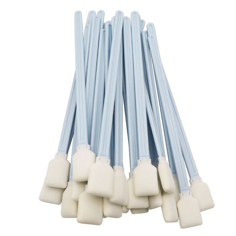 50PCS/1Set High Quality 23CM Blue Long Printhead Cotton swab For Eco Solvent Printer Inkjet Printer Head Ink Brush Clean Brush