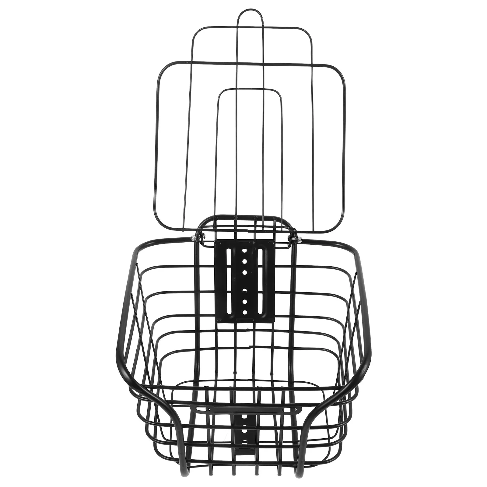 

Reinforced Enlarged Front Bike Basket for Electric Bikes Bicycles and Tricycles Iron Construction with Lid Easy Access Storage