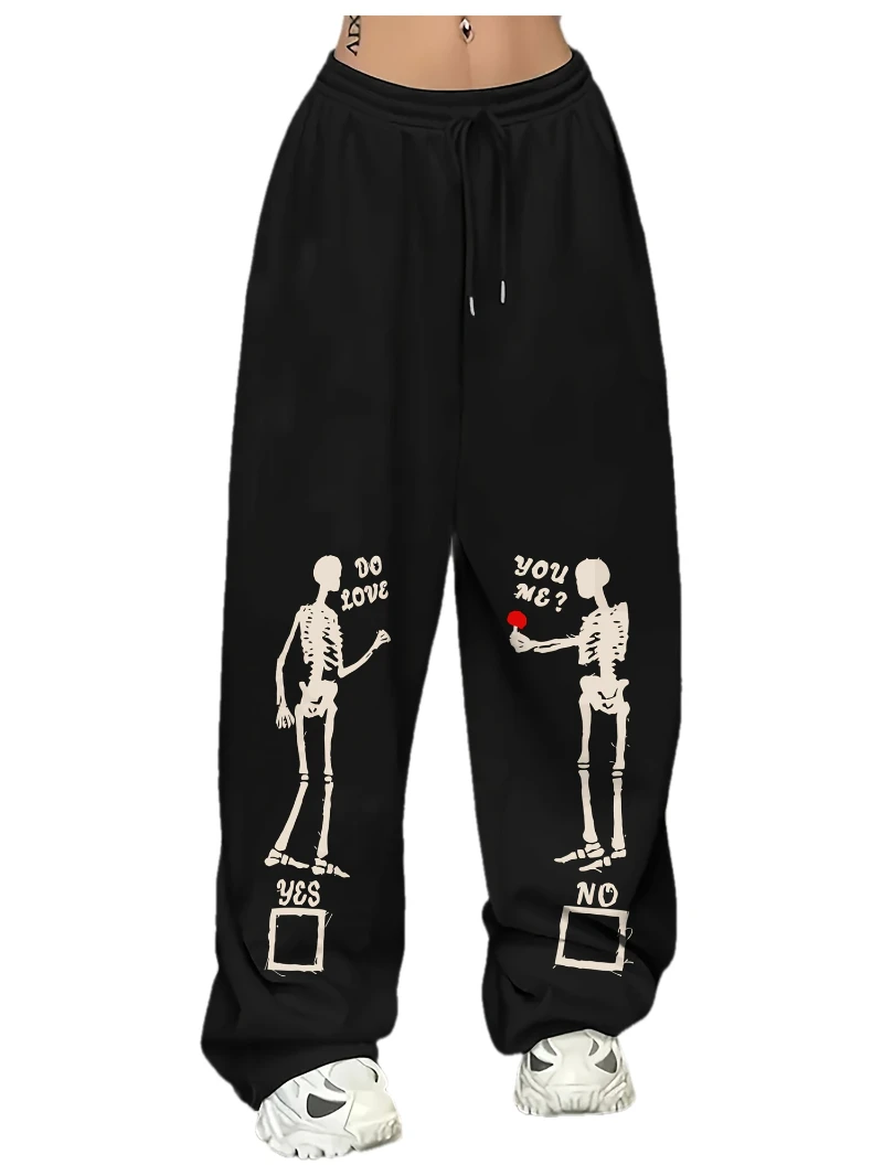 

Polyester 100% Knit Fabric, Slight Stretch, Straight Leg, Winter Streetwear Style 210g Drawstring Waist Straight Leg Hip-Hop