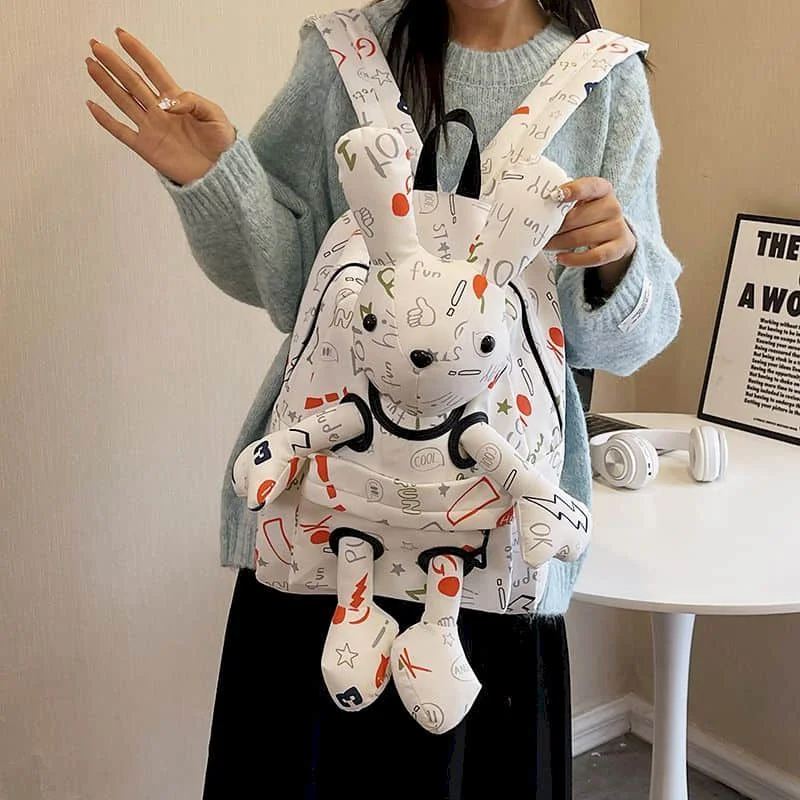 

Забавные рюкзаки, персональные нейлоновые школьные сумки в корейском стиле для студентов, универсальные дорожные рюкзаки большой вместимости для улицы