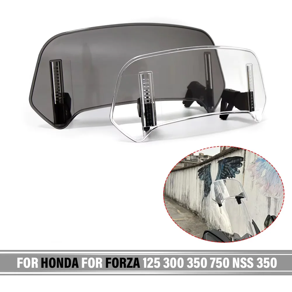 Für HONDA Für Forza 125 Für Forza 300 Für Forza 350 750 NSS 350 Universal Windschutzscheibe Verlängerung Einstellbare Spoiler Clamp-auf