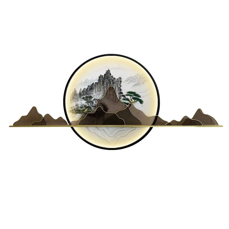 

New Chinese landscape painting wall decoration pendant living room wall decoration wall hanging porch three-dimension penoration