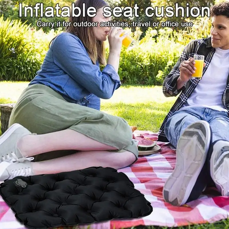 Inflatable Mattress for Sitting Outdoor Ultralight Seat Cushion Camping Sitting Pad Air Mat for Hiking Backpacking