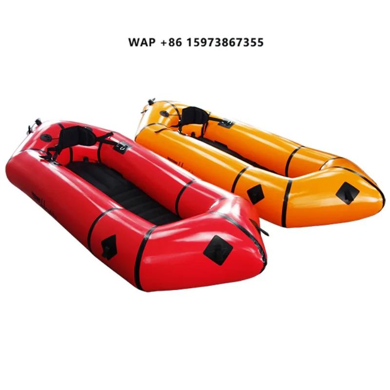 Customized Top Sale Light Weight TPU 1-Person Eco-Friendly Folding Inflatable Packraft/Bike Raft Paddle Kayak