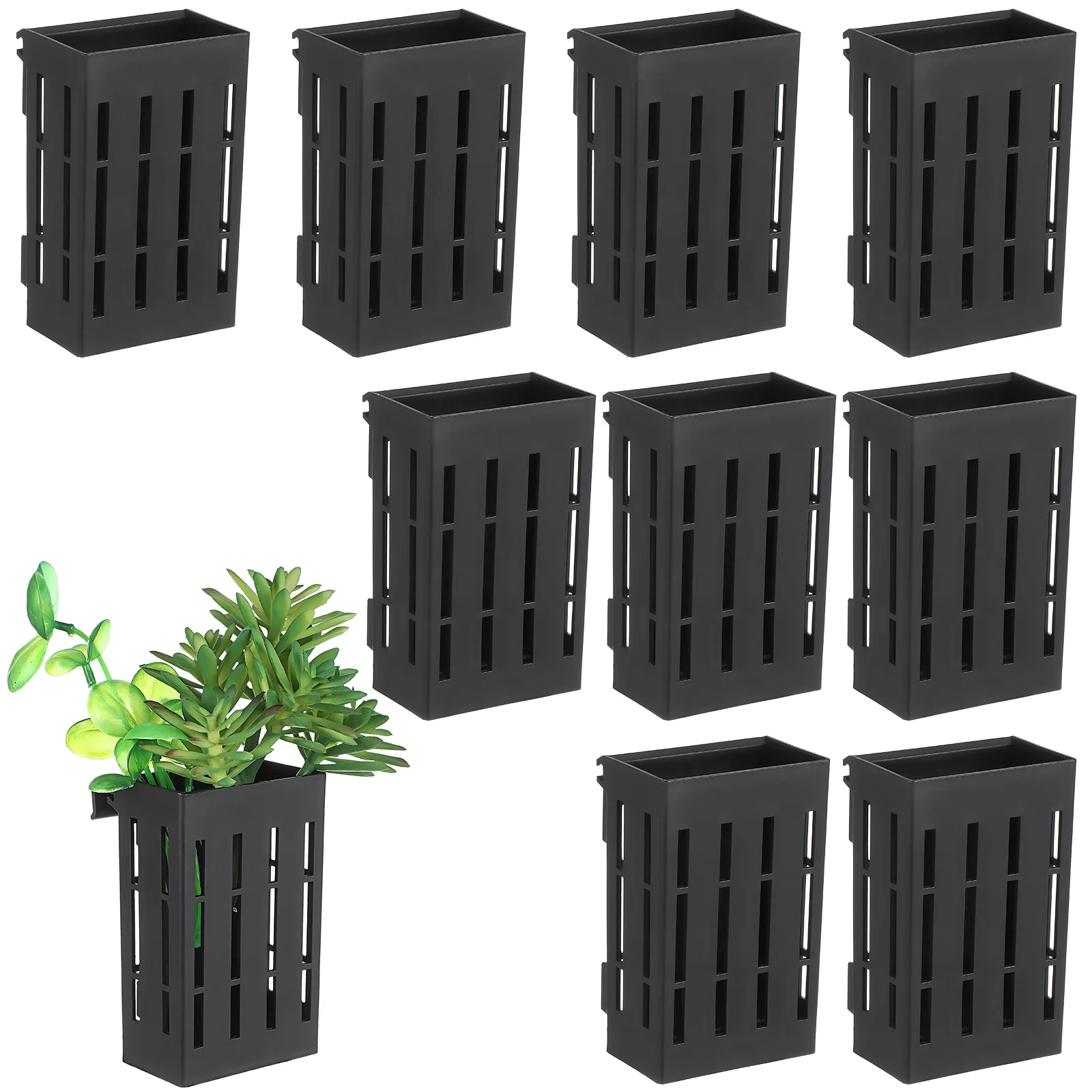 

Fish Tank Light Water Plant Stand Aquarium Pots Simple Black Live Plants Holder