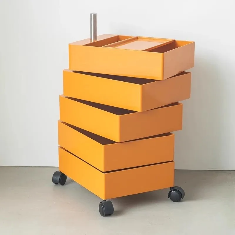 

Nordic creative movable rotating locker bedroom simple bedside table Internet celebrity living room snack cabinet