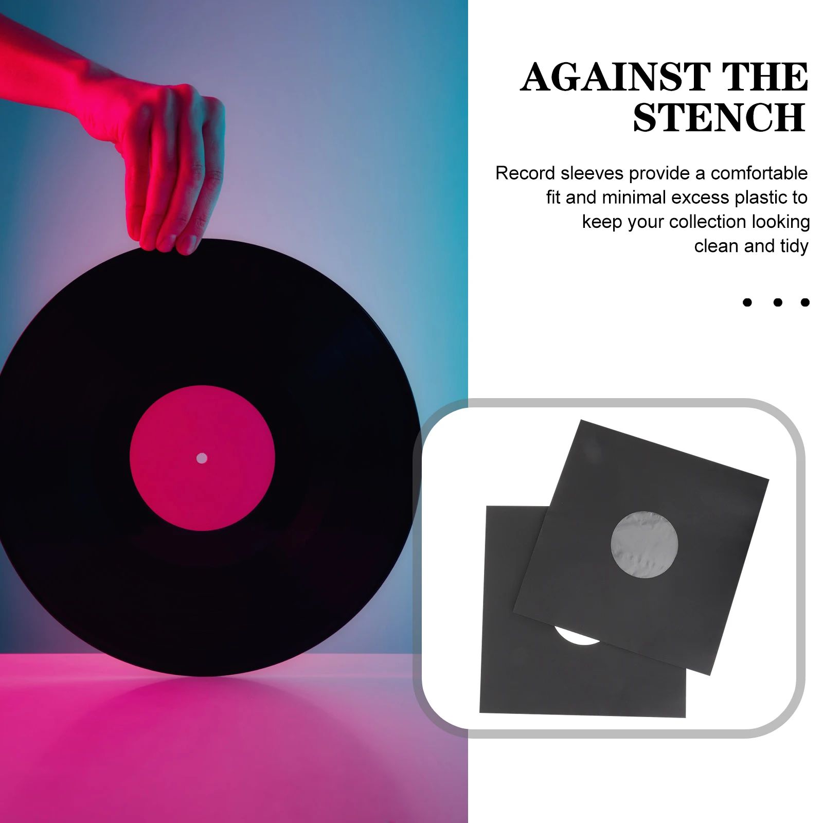 

10pcs Vinyl Record Sleeves Reusable Anti-Static Protective Covers For Dust Scratch Prevention Standard Album Storage Pouches
