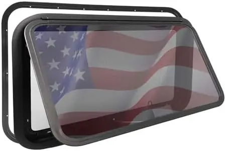 

36"x20" RV Emergency Exit Window - DOT-Certified Tempered Glass, Lock, Waterproof Aluminum Frame & Screen